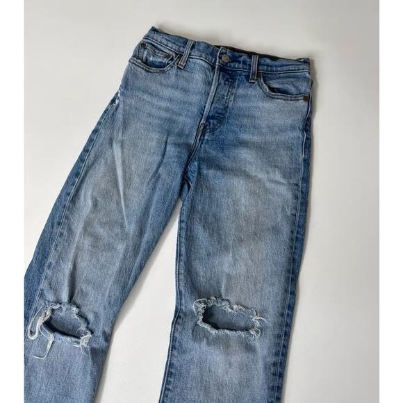 Levi's Wedgie Straight Distressed Jeans - Picture 4 of 9